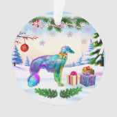 シルケンウィンドハウンド X-mas オーナメント (正面)