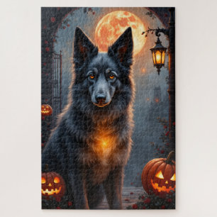 シルケンウィンドーハウンド ゴシック ハロウィン肖像画アート ジグソーパズル