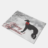 シルケンウィンハウンドのクリスマス ドアマット (アングル)