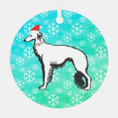 シルケンウィンハウンドクリスマス魔法 メタルオーナメント (裏面)