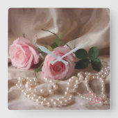 シルケンバラ スクエア壁時計 (正面)