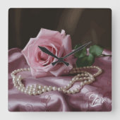 シルケンバラ スクエア壁時計 (正面)