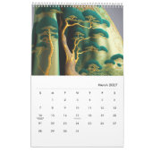 シルケンパインズ：シュール刺繍コラージュ カレンダー (3月 2027)