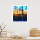 シルジャン湖の冬の夕日 ポスター (キッチン)