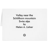 シルソーン山の近くの谷 (裏面横)