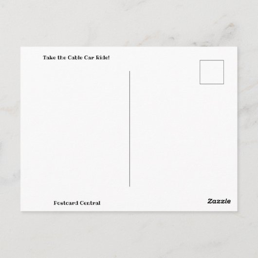 シルソーン素晴らしケーブルカー首脳会談はがき ポストカード (裏面)