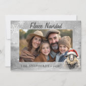 シルバお洒落ンシープフォトフラットホリデーカード シーズンカード (正面)