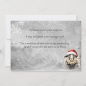 シルバお洒落ンシープフォトフラットホリデーカード シーズンカード (裏面)