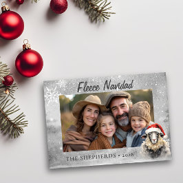 シルバお洒落ンシープフォトフラットホリデーカード シーズンカード