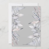 シルバかわいらしーグレイマウーブフローラ卒業パーティー 招待状 (裏面)