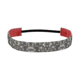 シルバきらめくイルライトクリスマスヘッドバンド アスレチックヘッドバンド