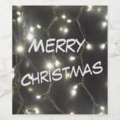 シルバきらめくイルライトクリスマスF&Bラベルセット ワインラベル (シングルラベル)