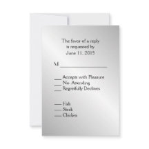 シルバエレガントウエディングRSVPメニュー