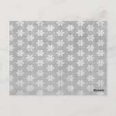 シルバエレガントグレイ結婚のテーブル番号カード ポストカード (裏面)