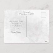 シルバエレガントスモダン・クリスマス・フローラ2枚 – 写真 シーズンポストカード (裏面)