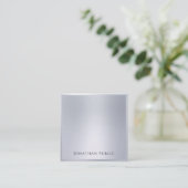 シルバエレガントッモダンルックテンプレートグラマートレンディー スクエア名刺 (スタンド正面)