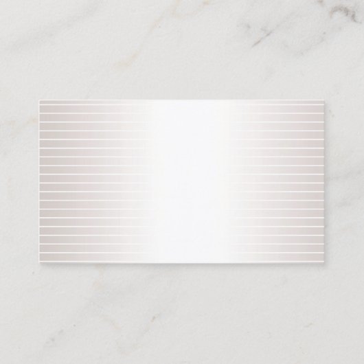 シルバエレガントフェイクイニシャイモダンープレーンラグジュアリーシック 名刺 (裏面)