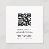 シルバエレガントフェイクシモダンックタイポグラフィ脚本 スクエア名刺 (裏面)