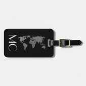 シルバエレガントントラベルワールドマモノグラムのップ名 ラゲッジタグ (正面横)