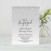 シルバエレガントンドダイヤモンド婚約パーティ 招待状 (スタンド正面)