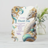 シルバエレガントンドラゴンの金ゴールドにシックな渦よくはしゃぐ巻 サンキューカード (スタンド正面)