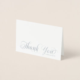 シルバエレガントーありがとう結婚の書道の写真 箔カード