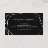 シルバエレガントーのフレームモダンプロフェッショナル 名刺 (裏面)