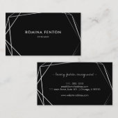 シルバエレガントーのフレームモダンプロフェッショナル 名刺 (正面/裏面)