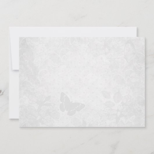 シルバエレガントーのブライダルシャワー招待 招待状 (裏面)