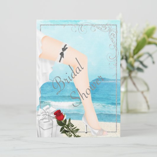 シルバエレガントーのブライダルシャワー招待 招待状 (スタンド正面)