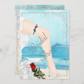 シルバエレガントーのブライダルシャワー招待 招待状 (正面/裏面)