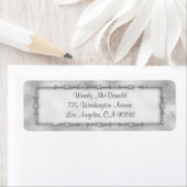 シルバエレガントーの宝石差出人住所ラベル ラベル (インサイチュ)