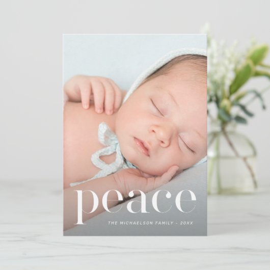 シルバエレガントーの平和離れ写真クリスマス シーズンカード (スタンド正面)