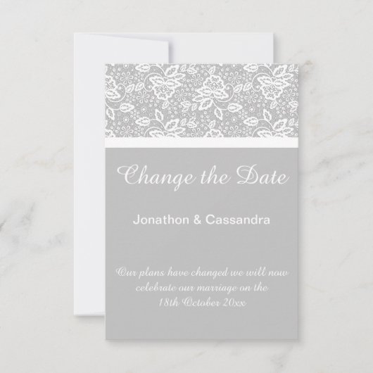 シルバエレガントーの白いレースが日付を変更 (正面)