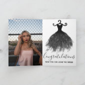 シルバエレガントーの輝くドレスのグラッドフォト カード (内部)