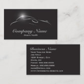 シルバエレガントーオンブラックオート詳細EU 名刺 (正面/裏面)