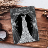 シルバエレガントーカーテンドレスブライダルシャワー招待状 招待状