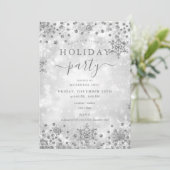シルバエレガントークリスマスウィンターカンパニーホリデー 招待状 (スタンド正面)