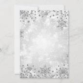 シルバエレガントークリスマスウィンターカンパニーホリデー 招待状 (裏面)