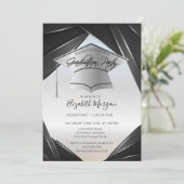 シルバエレガントーグラードキャップ卒業 招待状 (スタンド正面)