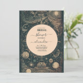 シルバエレガントーグリーンタロットブライダルシャワー 招待状 (スタンド正面)