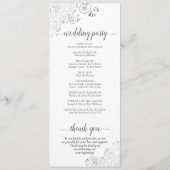 シルバエレガントーグレイクルスオンホワイト結婚式 プログラム (裏面)