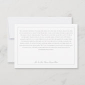 シルバエレガントーグレーチノイスリーケルブ結婚ズ サンキューカード (裏面)