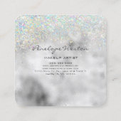 シルバエレガントースクエアビジネスカード スクエア名刺 (裏面)