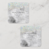 シルバエレガントースクエアビジネスカード スクエア名刺 (正面/裏面)