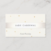 シルバエレガントーストライプの金ゴールドスターイベントプランナー 名刺 (正面)