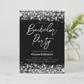 シルバエレガントーストリングライトバチュラーパーティ 招待状 (スタンド正面)