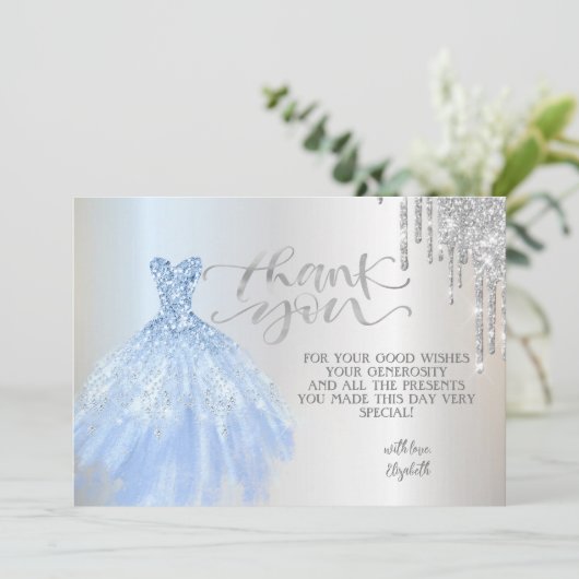 シルバエレガントードリプスシック サンキューカード (スタンド正面)