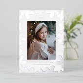 シルバエレガントーパイン枠写真 箔シーズンカード (立ち正面)