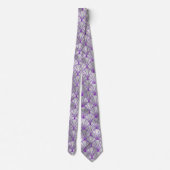 シルバエレガントーパープルファンデザインアールデコ ネクタイ (裏面)